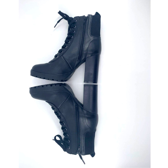 Steve Madden Latch Black Combat Boot Women's Size 8.5  LATC01S1 - Picture 5 of 9